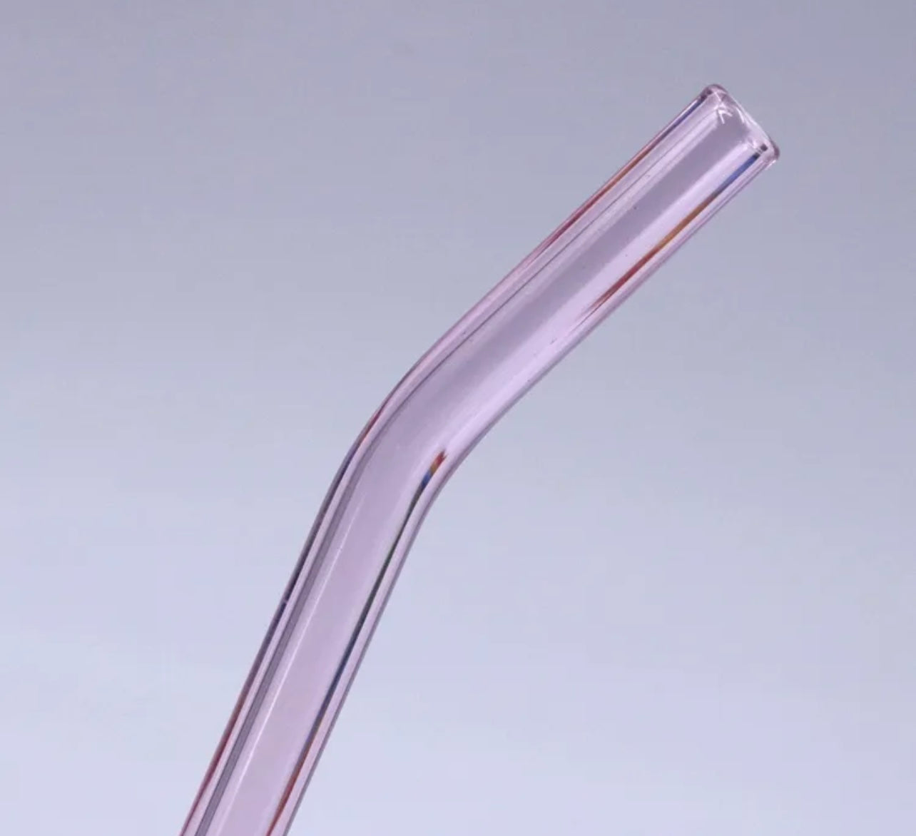 Eco Friendly Reusable Borosilicate Clear Bent Glass Drinking Straw